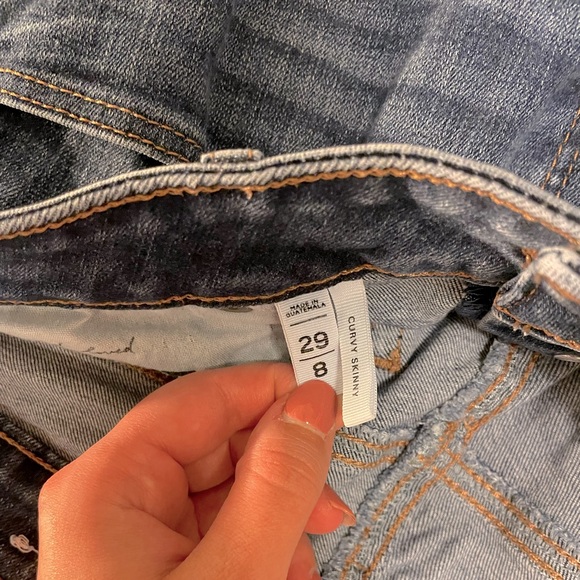 LOFT Curvy Skinny Ankle Jeans - Medium Wash Denim - Picture 4 of 4